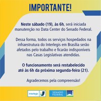 Aviso indisponibilidade temporária do site da Câmara Municipal 