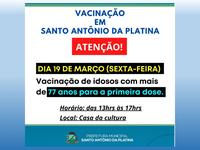 Atenção aviso de vacinação (19/03/2021)