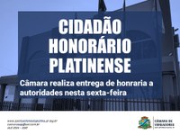 Entrega de Título de Cidadão Honorário