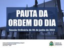 Sessão Ordinária: 06 de junho de 2022.