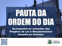 Pauta das Sessões